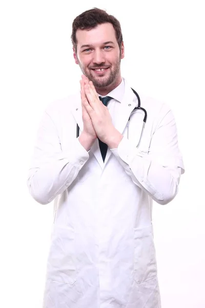 Erkek Doktor Stetoskop Ile Özel Üniforma — Stok fotoğraf