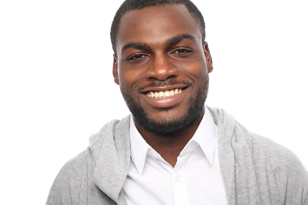 Sorrindo Homem Negro Posando — Fotografia de Stock