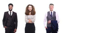 Beyaz arka planda Irklar arası insanlar