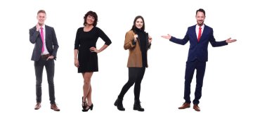 Beyaz arka planda Kafkas insanlar