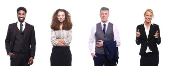 Beyaz arka planda Irklar arası insanlar