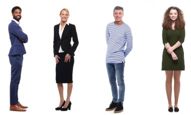 Beyaz arka planda Irklar arası insanlar