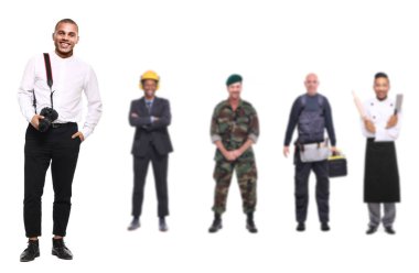 Farklı insanların arka plan ile Fotoğrafçı