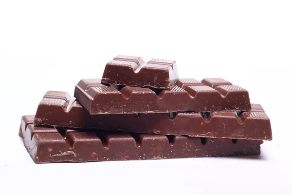 Zoete Chocolade Witte Achtergrond — Stockfoto