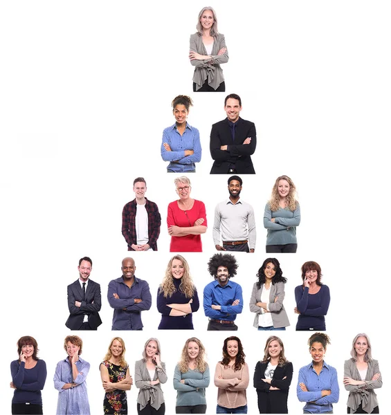 Set People White Background — Stock Photo, Image