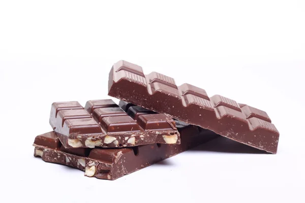 Cioccolato Dolce Sfondo Bianco — Foto Stock