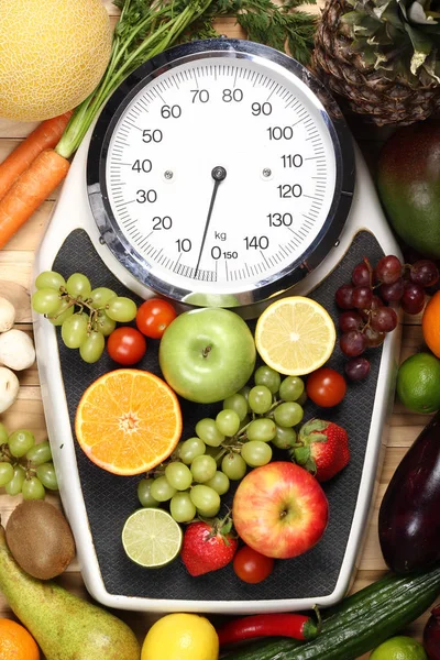 Ağırlık ölçeğinde farklı organik gıda