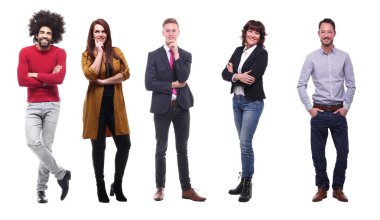 Beyaz arka planda Irklar arası insanlar