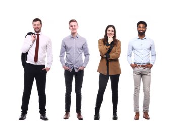 Beyaz arka planda Irklar arası insanlar