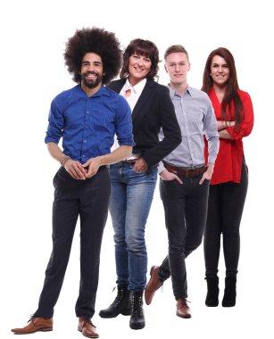 Beyaz arka planda Irklar arası insanlar