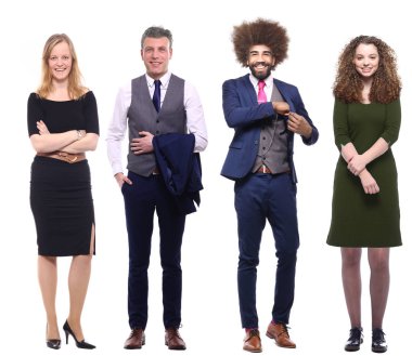 Beyaz arka planda Irklar arası insanlar