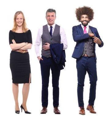 Beyaz arka planda farklı kişiler kümesi