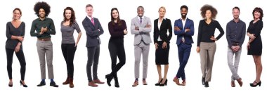 Beyaz arkaplanda bir grup insan