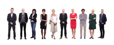 Beyaz arka planda eski ırklar arası insanlar