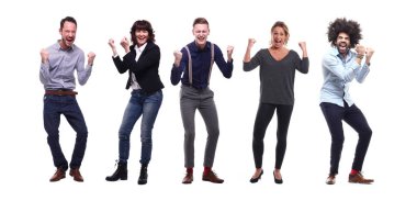 Beyaz arka planda Irklar arası insanlar