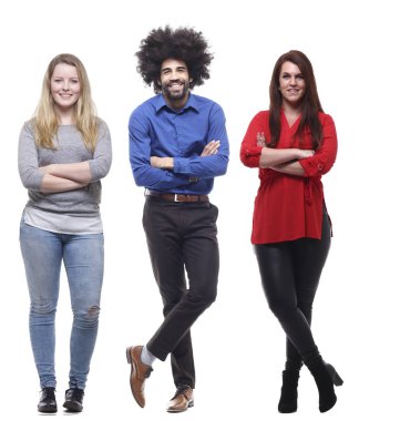 Beyaz arka planda Irklar arası insanlar