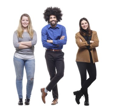 Beyaz arka planda Irklar arası insanlar