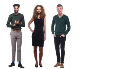 Beyaz arka planda Irklar arası insanlar