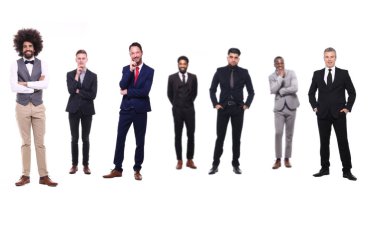 Beyaz arka planda interraccial erkekler