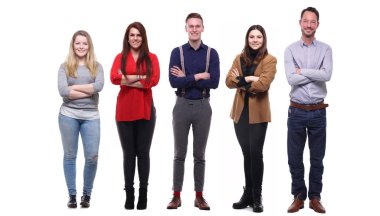 Beyaz arka planda Kafkas insanlar