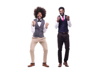 Beyaz bakcground üzerinde Afro-Amerikan çocuklar