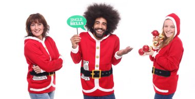 Noel zamanı mutlu insanlar