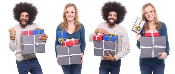 Pareja Feliz Navidad — Foto de Stock