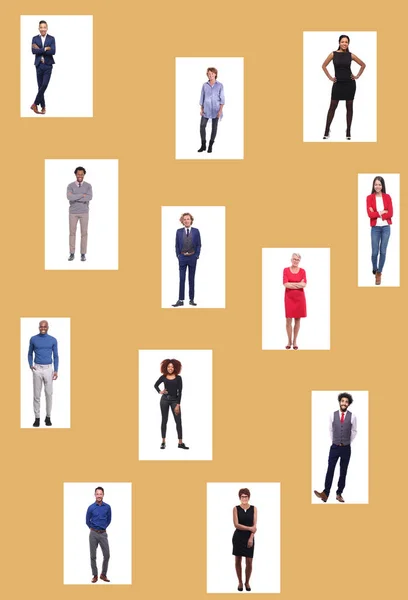Set Van Verschillende Interraciale Mensen — Stockfoto
