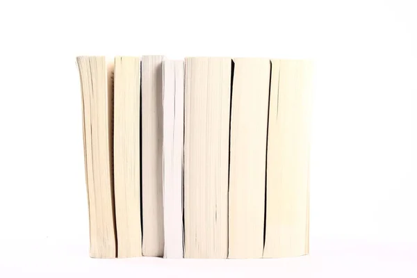 Cărțile Închid Fundal Alb — Fotografie, imagine de stoc