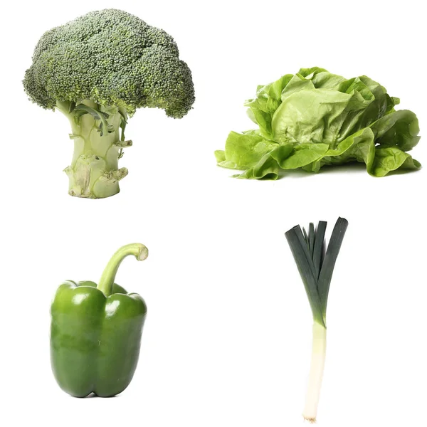 蔬菜在白色背景上的一套 — 图库照片