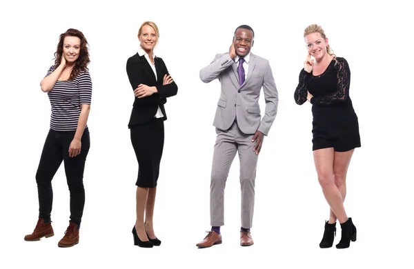 Set People White Background — Stock Photo, Image