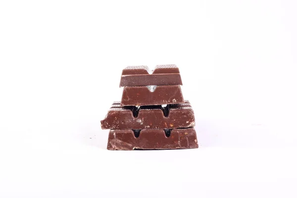 Chocolate Dulce Sobre Fondo Blanco —  Fotos de Stock