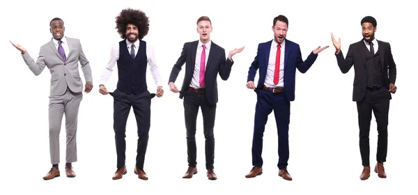 Interraccial Men Witte Achtergrond — Stockfoto