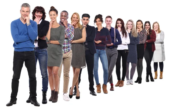 Beyaz arkaplanda bir grup insan