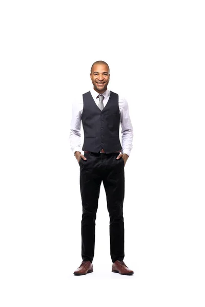 Black Young Man Smiling — Stock Photo, Image