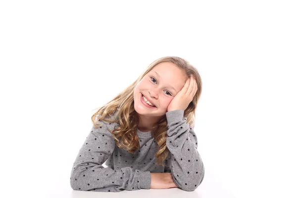 Mooie Kleine Meisje Lacht — Stockfoto
