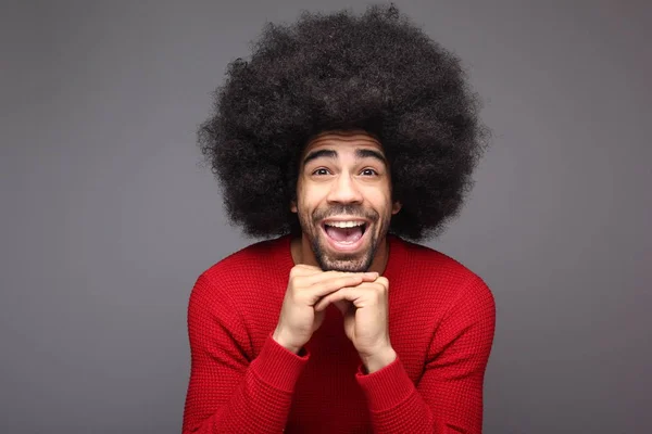 Happy Black Man Posing — Stock Photo, Image