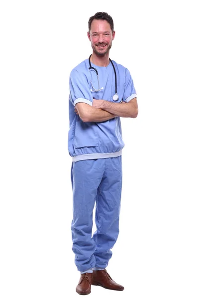 Male Doctor Wearing Special Uniform Stethoscope — Stock Photo, Image