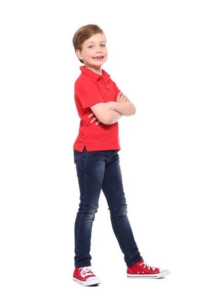 Hermoso Niño Está Sonriendo — Foto de Stock