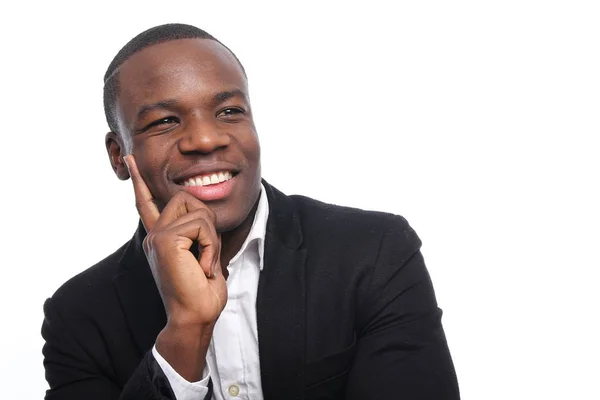 Sorrindo Homem Negro Posando — Fotografia de Stock