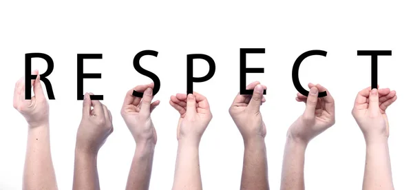 Hands Holding Letters Word Respect — Stock Photo, Image