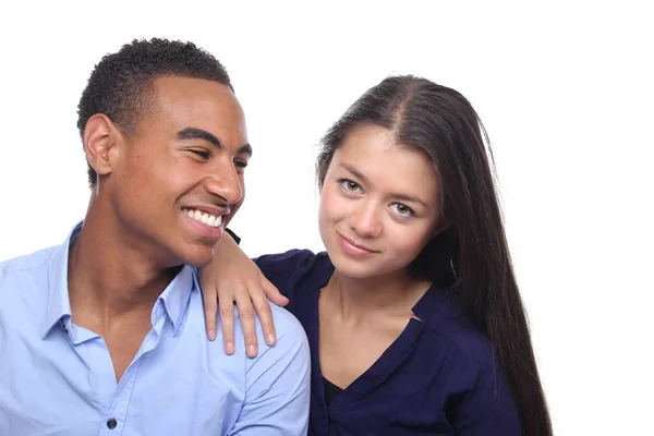 Beautiful Happy Loving Interracial Couple — Stock Photo, Image