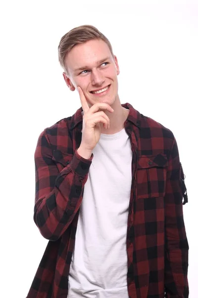 Caucasian Young Man Smiling — Stock Photo, Image