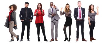 Beyaz arkaplanda bir grup insan