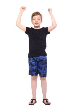 Güzel bir çocuk kutluyor