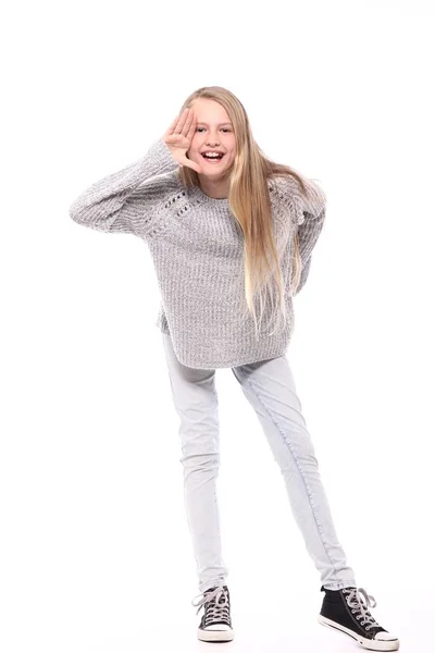 Beautiful Little Girl Screaming — Stock Photo, Image