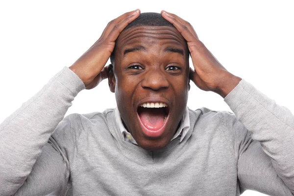 Siyah adam poz çığlık