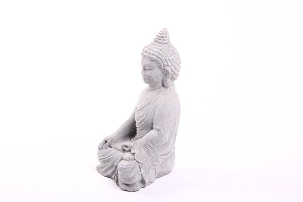 Buddha statue on white background