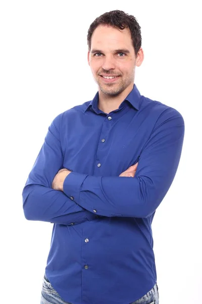 Caucasian Young Man Smiling — Stock Photo, Image