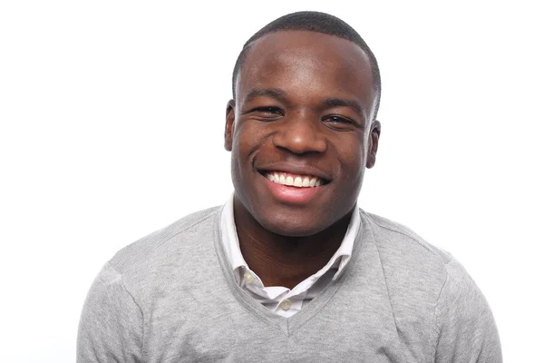 Sorrindo Homem Negro Posando — Fotografia de Stock